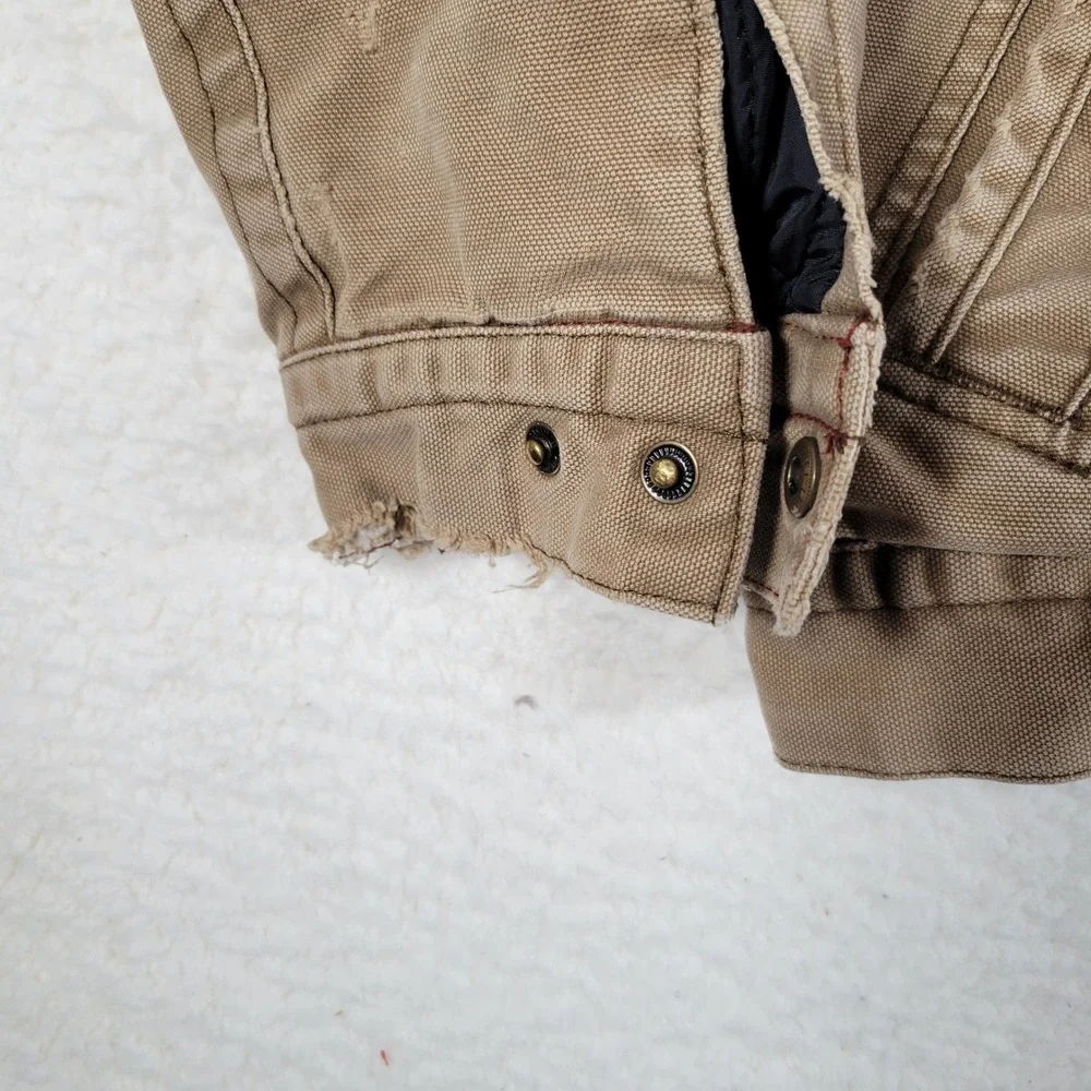 Dri Duck Work Jacket Mens Size L Brown Distressed Canvas Farm Supply Barn Coat - Picture 2 of 15